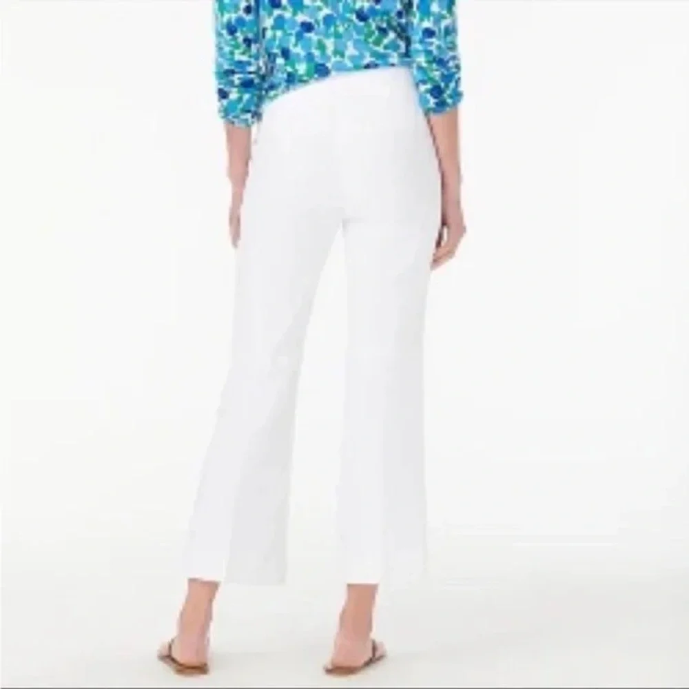NWT J Crew Hayden Linen Kickout Crop White 20 - Picture 7 of 7
